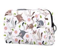 Sugar Gliders - Trousse per cosmetici da donna, per articoli da toeletta da viaggio, grande, pratica borsa organizer con cerniera, Multi, 18.5x7.5x13cm/7.3x3x5.1in, Beauty case
