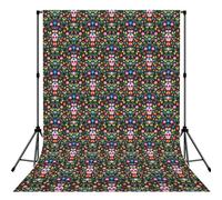 Sugar Horror Skull and Flowers Printed Photography Backdrop, tessuto in poliestere resistente alle pieghe, tende video da studio ritratto