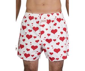 Sugar Pine - Boxershorts 'Cuori' - Bianco - Taglia M (2000-SP-1811-M)