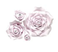 Sugar Roses -Sugar Paste Flowers With Diamante Centre - Cake Topper Decoration -Weddings - Birthdays - Anniversary **MULTI BUY PAY ONLY 1 P&P** LILAC (1 1/2" x 5)