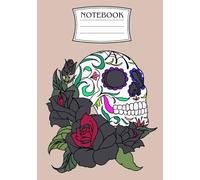 Sugar skull abstract art composition notebook by Cubbyhole creations, Halloween inspired, 100 lined sheets for school, work, drawing and more!