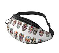 Sugar Skull Borsa a tracolla Runner Piccolo Corsa Sport Sottile Alla moda Per Jogging Escursionismo Donna