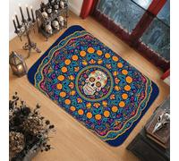 Sugar Skull Calendula Mandala Day of The Dead Area Tappeto 2 'x 3'