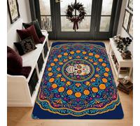 Sugar Skull Calendula Mandala Day of The Dead Area Tappeto 90 x 150 cm