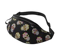 Sugar Skull Casual Uomo Donna con cinturino regolabile Foro per auricolari per sport all'aria aperta Corsa Viaggi Escursionismo Campeggio Ciclismo