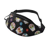Sugar Skull Casual Uomo Donna con cinturino regolabile Foro per auricolari per sport all'aria aperta Corsa Viaggi Escursionismo Campeggio Ciclismo