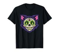 Sugar Skull Cat Lover Dia De Muertos - Boho Women Gift Maglietta