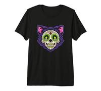 Sugar Skull Cat Lover Dia De Muertos - Boho Women Gift Maglietta Premium