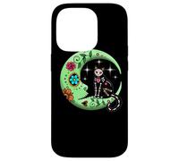 Sugar Skull Cat & Moon Funny Dia de Los Muertos Day Of Dead Custodia per iPhone 14 Pro