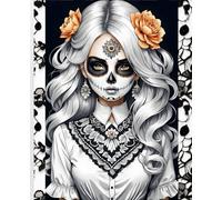 SUGAR SKULL * COMPOSITION NOTEBOOK Journal Diary -Day of the Dead Dia De Los Muertos Latin Celebration Holiday Halloween- Latina Hispanic Girl: ֍Wide ... High School College Ivy League University