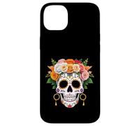 Sugar Skull Day Of Dead Dia De Muertos Halloween floreale Custodia per iPhone 14 Plus