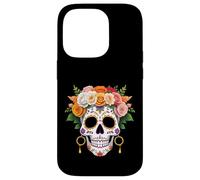 Sugar Skull Day Of Dead Dia De Muertos Halloween floreale Custodia per iPhone 14 Pro