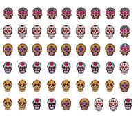 Sugar Skull ~ Day of the Dead ~ Día de los Muertos Collections skulls (Sugar Skull ~ Day of the Dead ~ Día de los Muertos Nail Art C1)