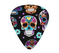 Sugar Skull Eccezionale Plettro per Chitarra - Plettro su un solo lato in materiale ABS - Spessore diverso per diverse esperienze musicali - Ideale per chitarre e ukulele, plettro per chitarra,