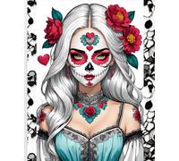 SUGAR SKULL VAMP * COMPOSITION NOTEBOOK Journal Diary-Day of the Dead Dia De Los Muertos Latin Celebration Holiday Halloween- Latina Mexican Girl: ... High School College Ivy League University