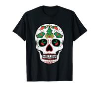 Sugar Skull X-Mas Messicano Scheletro Cool Regali di Natale Maglietta