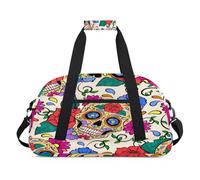 Sugar Skulls Borsone sportivo per donne e uomini, con teschi di rosa, 24 l, borsa da viaggio, borsa da palestra per bambini, ragazze e ragazzi, Colore, (24L) UK, Organizer per borse
