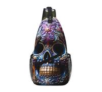 Sugar Skulls Crossbody Sling Bag Crossbody Shoulder Chest Bag Tracolla Tracolla Vita Fanny Pack Uomini Donne