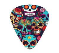 Sugar Skulls Eccezionale Plettro per Chitarra - Plettro su un solo lato in materiale ABS - Spessore diverso per diverse esperienze musicali - Ideale per chitarre e ukulele, plettro per chitarra,