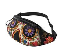 Sugar Skulls Marsupio Sportivo Regolabile Marsupio Multifunzionale Borsa A Tracolla Per Quotidiano Corsa Casuale 14X35Cm