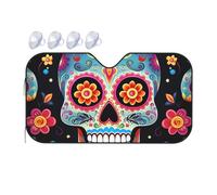 Sugar Skulls Parasole per parabrezza auto pieghevole 2025 parasole per auto divertente parasole per auto parasole anteriore copertura per interni automobilistici protezione solare piccola
