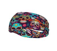Sugar Skulls Stampa Elastico Sportivo Sweatband Per Uomini Donne Per La Corsa Basket Palestra Più Fascia Sudore