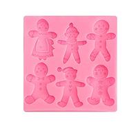 Sugarcraft - Stampi per torte in silicone per uso alimentare a forma di pupazzi di neve natalizi