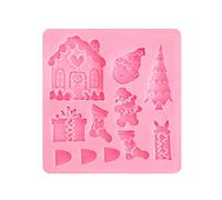 Sugarcraft - Stampi per torte in silicone per uso alimentare a forma di pupazzi di neve natalizi