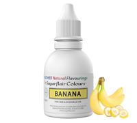 Sugarflair 100% Natural Flavour Estratto di Banana - Aromi Naturale per Torte, Cupcake, Glasse, Pasticcini e Dessert, Aroma Alimentare - Aroma Natural, Kosher - 30 ml