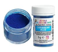 Sugarflair Blossom Tint Dust Caribbean Blue, Blu - Colorante Alimentare, Polveri Coloranti Commestibili per Torte, Pasta di Zucchero, Glassa, Cioccolato, Crema al Burro, Macarons - 5g