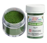 Sugarflair Blossom Tint Dust Foliage Green, Verde - Colorante Alimentare, Polveri Coloranti Commestibili per Torte, Pasta di Zucchero, Glassa, Cioccolato, Crema al Burro, Macarons - 5g
