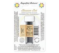 Sugarflair Blossom Tint Dusting Matt Black, Nero - Colorante Commestibile in Polvere per Decorare Pasta di Gomma, Glassa, Cioccolato, Crema al Burro, Macarons - 7ml