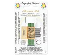 Sugarflair Blossom Tint Dusting Moss Green, Verde - Colorante Commestibile in Polvere per Decorare Pasta di Gomma, Glassa, Cioccolato, Crema al Burro, Macarons - 7ml