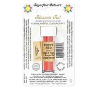 Sugarflair Blossom Tint Dusting Poppy Red, Rosso - Colorante Commestibile in Polvere per Decorare Pasta di Gomma, Glassa, Cioccolato, Crema al Burro, Macarons - 7ml