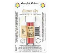 Sugarflair Blossom Tint Dusting Ruby, Rosso - Colorante Commestibile in Polvere per Decorare Pasta di Gomma, Glassa, Cioccolato, Crema al Burro, Macarons - 7ml