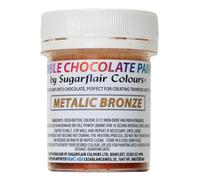 Sugarflair Chocolate Colour Metallic Bronze, Bronzo Metallizzato - Colorante Alimentare, Colorante Cioccolato per Colorare Cioccolatini e Praline - 35g