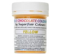 Sugarflair Chocolate Colour Yellow, Giallo - Colorante Alimentare, Colorante Cioccolato per Colorare Cioccolatini e Praline - 35g
