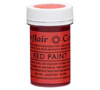Sugarflair Edible Matt Paint Red - Colorante Alimentare, Vernice Opaca, Colorante per Glassa, Pasta di Zucchero, Marzapane e Molto Altro - 20g