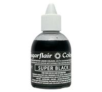 Sugarflair Liquid Colour Super Black, Nero - Colorante Alimentare, Coloranti per Pasta di Zucchero, Crema al Burro, Glassa, Macaron e Decorazioni per Torte - 60 ml