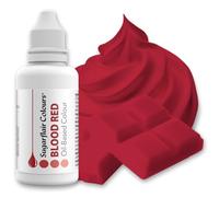 Sugarflair Oil Based Colour Blood Red, Coloranti Alimentari a Base di Olio, Ottimo per Cioccolato, Crema di Burro e Altri Prodotti a Base di Olio, 30 ml