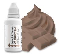 Sugarflair Oil Based Colour Cappuccino - Colorante Alimentare a Base di Olio per Cioccolato, Crema al Burro, Pasta di Zucchero e Qualsiasi Ingrediente Alimentare Liposolubile - 30 ml