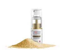 Sugarflair Pump Spray Glitter Puff Dust Light Gold, Oro Chiaro - Colorante Alimentare per Torte, Cupcake, Decorazioni - Polvere Spray senza Alcol - 10g