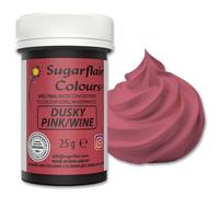 Sugarflair Spectral Concentrated Paste Colours Dusky Pink, Wine, Colorante Alimentare Pasta, Colorante per Pasta di Zucchero e Mazapán - 25g