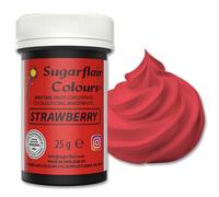Sugarflair Spectral Concentrated Paste Colours Strawberry, Rosso, Colorante Alimentare Pasta, Colorante per Pasta di Zucchero e Mazapán - 25g