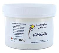 Sugarflair Superwhite Icing Whitener, Polvere Colorante Bianco per Rendere Più Bianca la Glassa o il Marzapane - 150 g