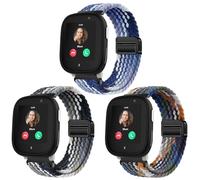 SUGARJAR 3 Confezione Intrecciato Cinturino Compatibile con XPLORA Xplora X6/X6 Pro/Anio 6, Tessuto Ultraleggero, Resistente all'acqua fino a 10 ATM, Adatti ai bambini (Multicolore)