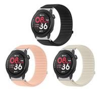 SUGARJAR 3 Pezzi 22mm Cinturino con COROS Pace 3/Pace Pro, Intrecciato Nylon Cinturini di Ricambio COROS Apex 4 42mm/Apex 2 Pro/Pace 4 con Uomo Donna