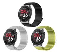 SUGARJAR 3 Pezzi 22mm Cinturino con COROS Pace 3/Pace Pro, Intrecciato Nylon Cinturini di Ricambio COROS Apex 4 42mm/Apex 2 Pro/Pace 4 con Uomo Donna