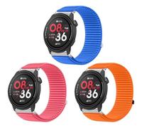 SUGARJAR 3 Pezzi 22mm Cinturino con COROS Pace 3/Pace Pro, Intrecciato Nylon Cinturini di Ricambio COROS Apex 4 46mm/Apex 2 Pro/Apex Pro/Apex 46mm con Velcr o Uomo Donna