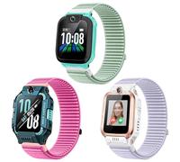 SUGARJAR 3 Pezzi Cinturino Compatibili con Imoo Z7/Z6/Z1 Watch Phone, Nylon Intrecciato Chiusura Loop Strappo Cinturini di Ricambio per Smartwatch Imoo Z7/Z6/Z1 Ragazzi Ragazze